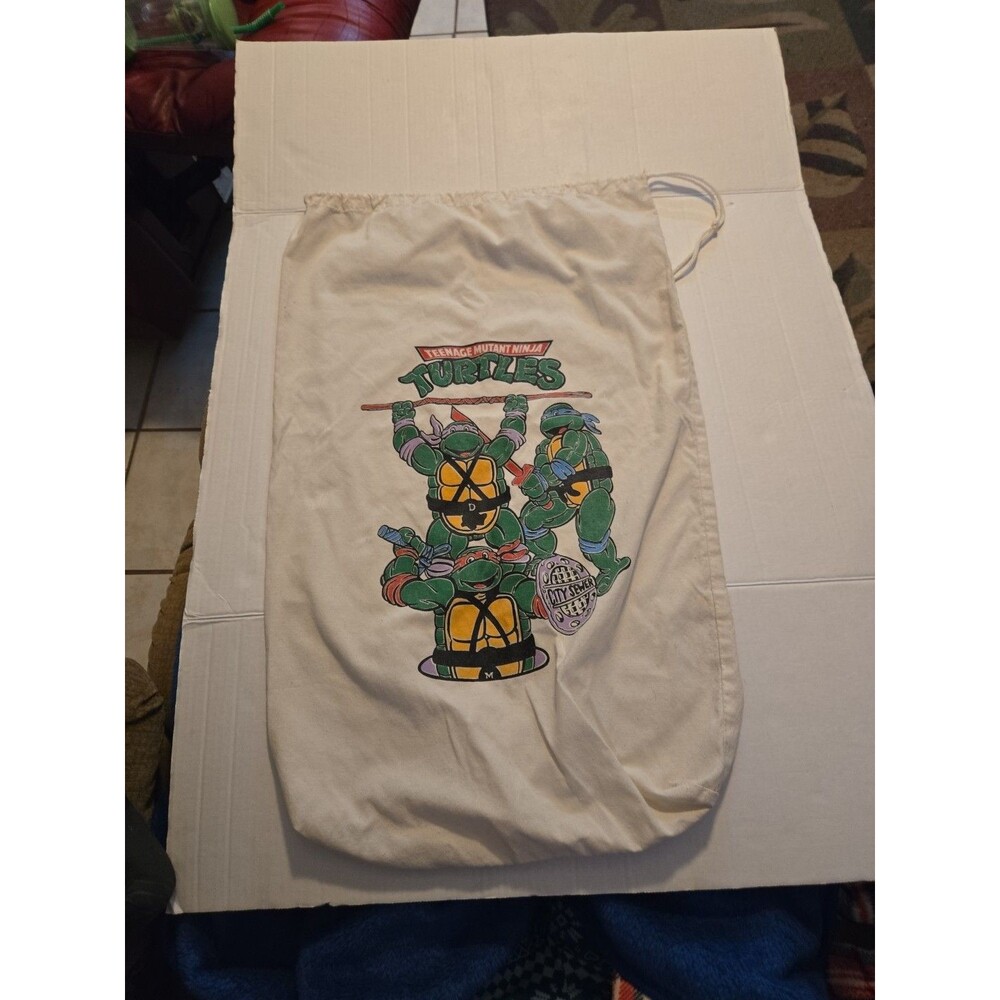 Vintage Teenage Mutant Ninja Turtles Laundry/Utility Drawstring Bag